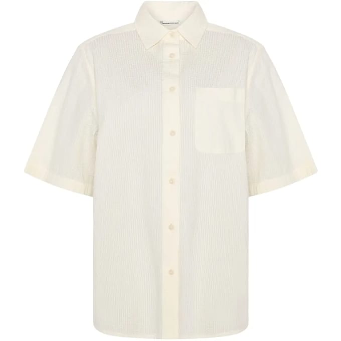 Dameshemd KnowledgeCotton Apparel Loose Seersucker