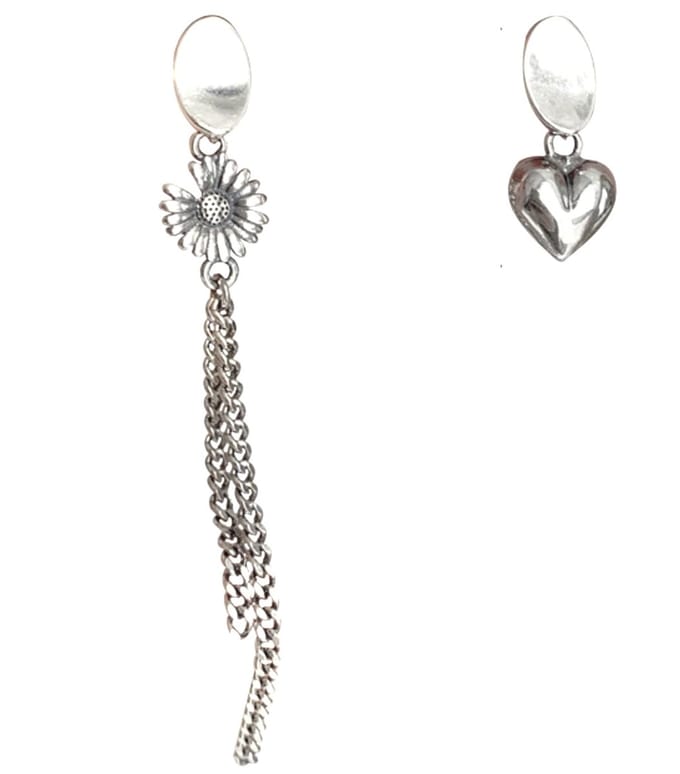 Zilver- Oorbellen- Daisy and Haert - Charme Bijoux