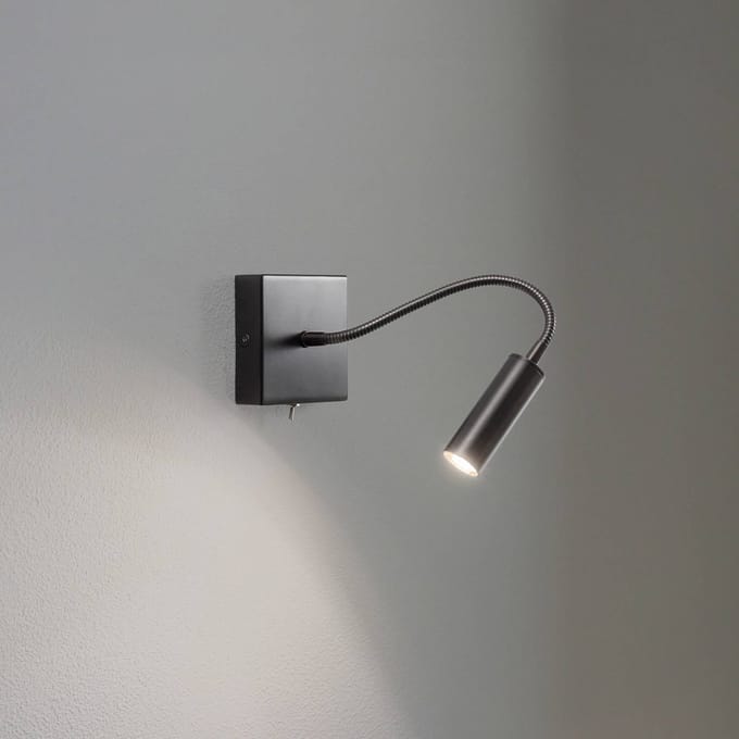 Argon Wandlamp Ojos, antraciet, leeslamp, verstelbaar, 33 cm, G9