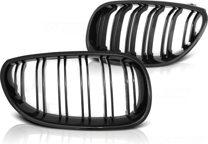 Grill BMW E60/E61 07 03-10 GLANZEND ZWART DUBBELE STANG M-LOOK