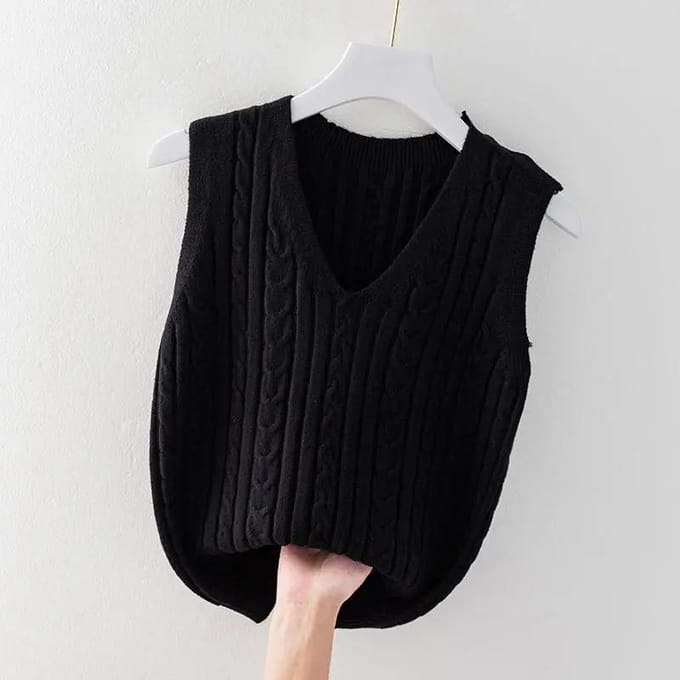 Gilet sans manches pour femme, pull à fond ample, pull tricoté torsadé, automne et hiver XXL blanc
