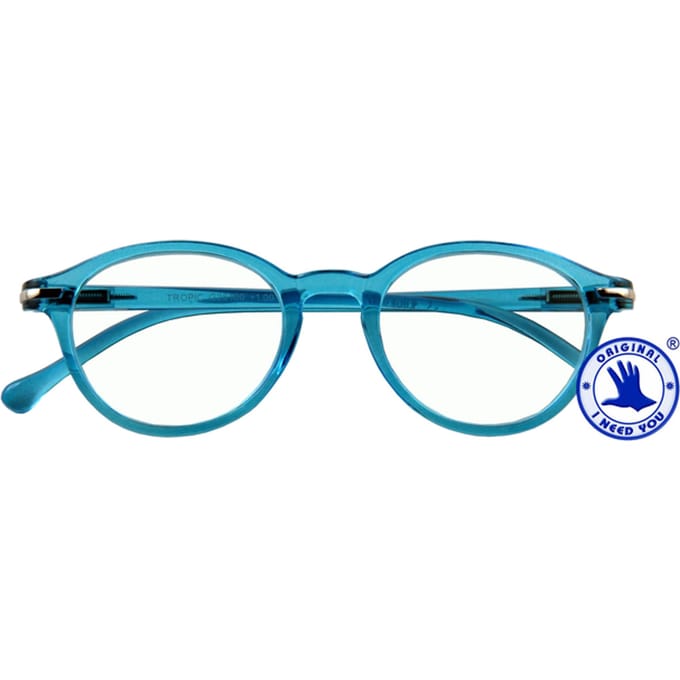 Leesbril I Need You +2.00 dpt Tropic blauw