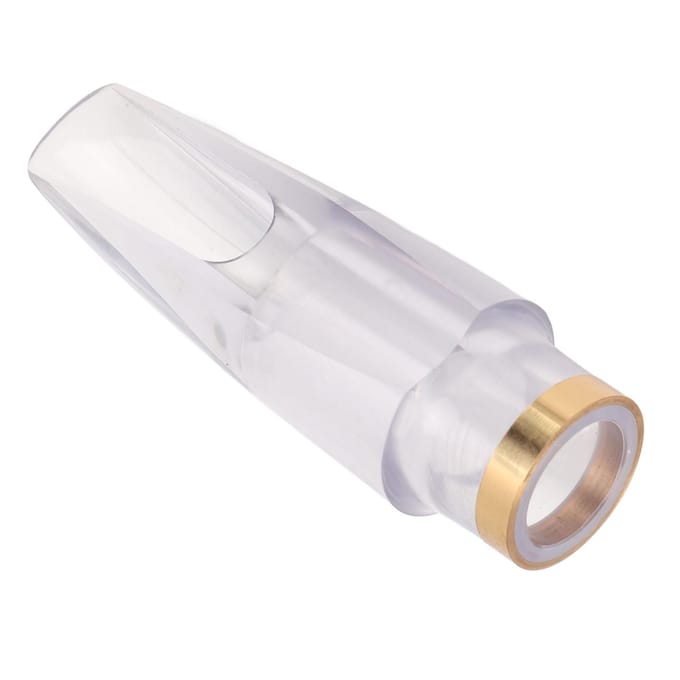 Altsaxofoon Mondstuk Plastic Transparant Afgeronde Rand Vervanging Saxofoon Mondstuk voor Optreden white