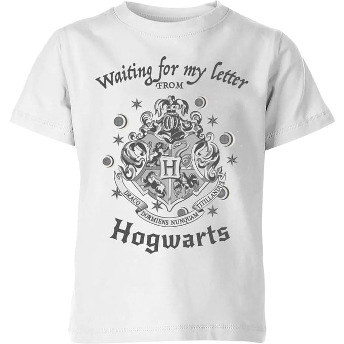 Harry Potter Waiting For My Letter Kinder T-shirt - Wit - 122/128 (7-8 jaar)