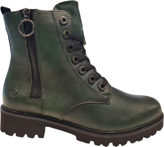Remonte Dames Veterboot - D8671-55 Groen - Maat 38