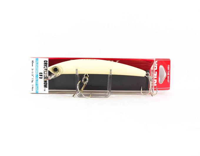 Yo Zuri Crystal Minnow 90 mm drijvend kunstaas R1123-BONE (1940) black
