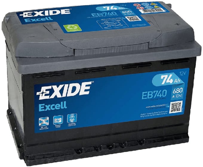 Exide Excell 12V 74Ah - Loodzuur - Startaccu - EB740