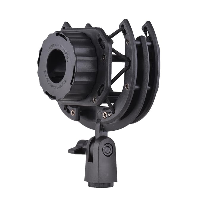 Microfoon Shock Mount Suspension Holder Clip Opvouwbaar voor Condensatormicrofoon Montage zwart