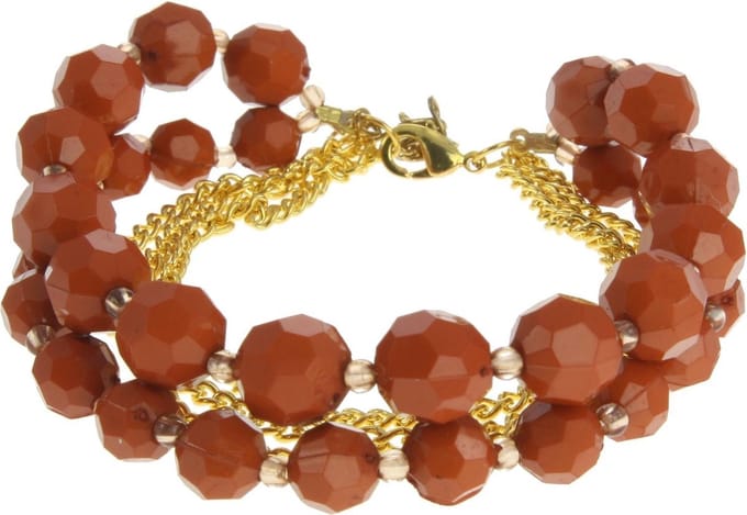 Behave - armband met facetkralen - warme herfsttrend accessoire