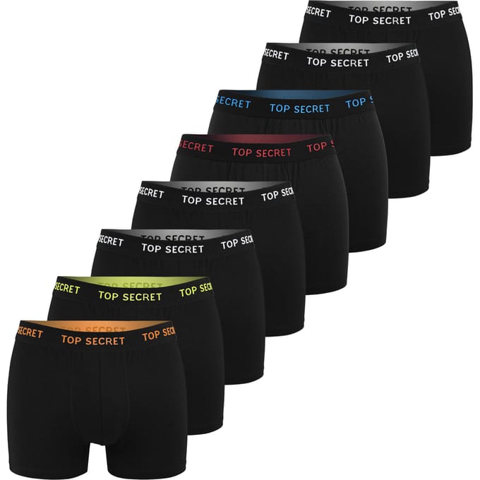 Top Secret Serie - Katoenen Heren Boxers - 8 Pack - Maat M