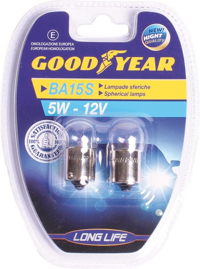 Set van 2 kogellampen voor koplampen 12V 5W BA15S