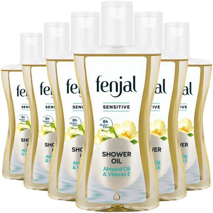 Fenjal - Sensitive Douche Olie - 6 x 225 ml - Voordeelverpakking