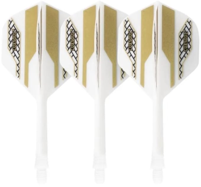Cuesoul - Tero Flight System AK5 Rost Golden Pattern - White Standard - Dart Flights