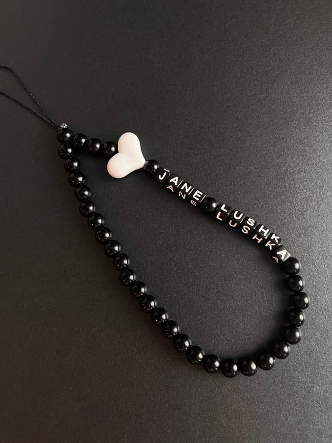 Jane Lushka Phone Charm | Black - Black / One size