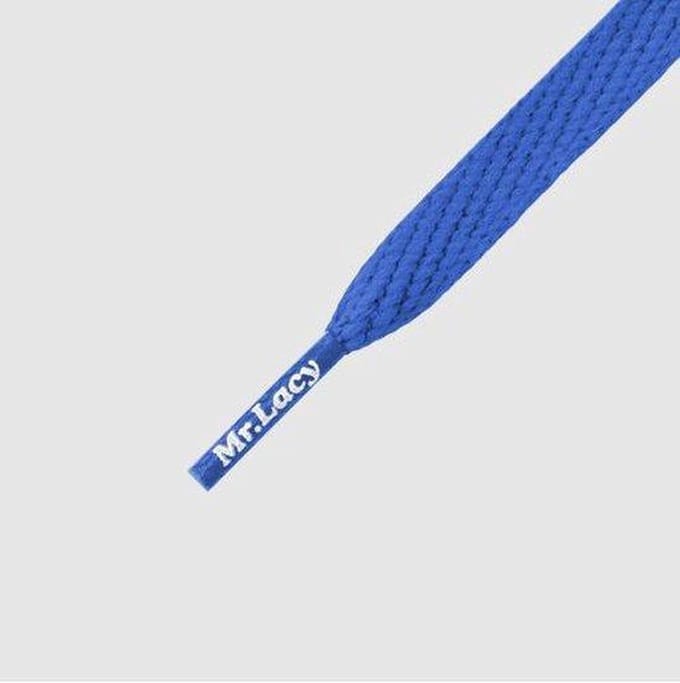 Mr. Lacy  - Schoenveters - Veters - Sneakerveters - Smallies - Plat - BLAUW - Lengte 90 cm