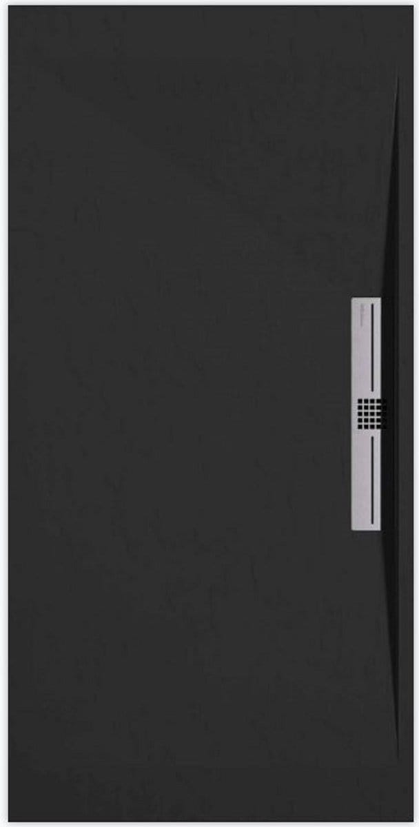 Sanifun douchebak Stone Side Black Slate 900 x 800 S