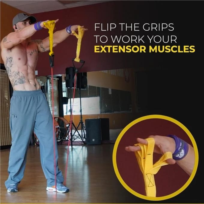 Pull-up Grip Krachtbanden Nylon Vinger Duim Lussen Voor Rotsklimmen Hand Arm Training yellow
