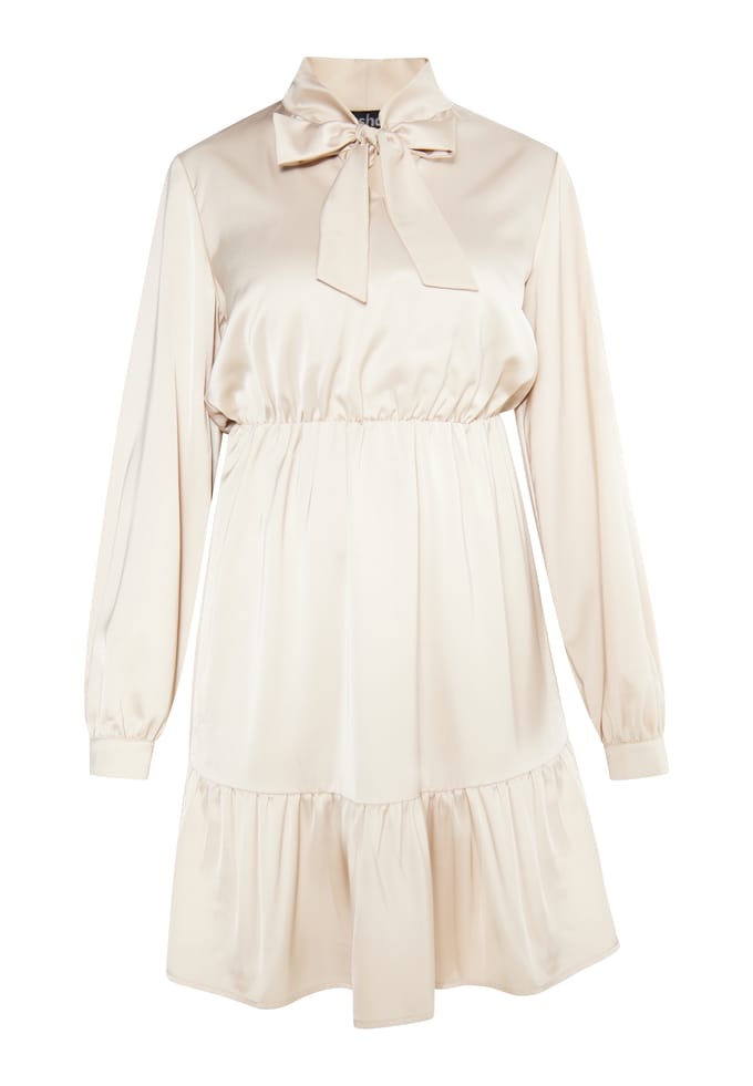 usha Midi-jurk met volant Dames beige