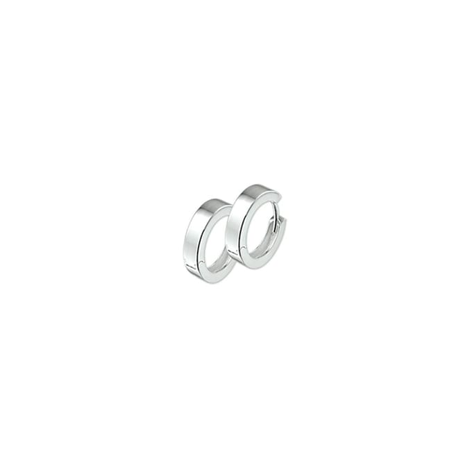 The Jewelry Collection Klapoorringen Vlak - Zilver