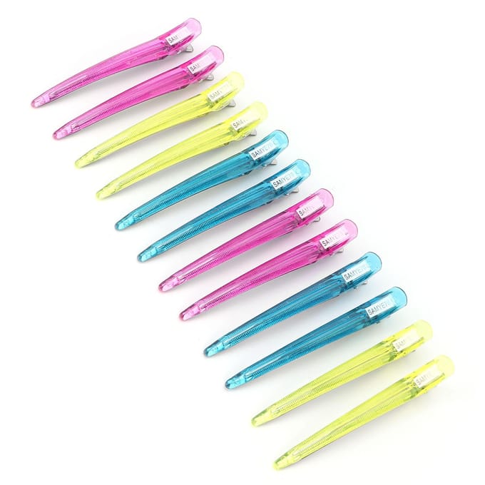12 stuks Styling Sectioning Haarclip Huishoudelijk Draagbaar Vrouwen Duckbill Haarclip Set blue