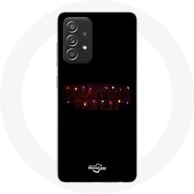 Coque pour Samsung Galaxy A52 - MANIACASE - Stranger Things - Noir - Plastique - Mixte