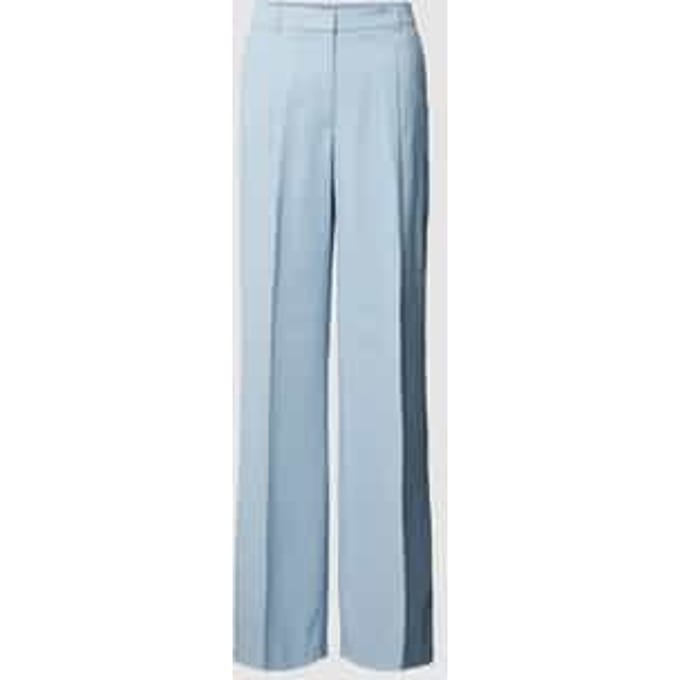 Stoffen broek van viscosemix met persplooien