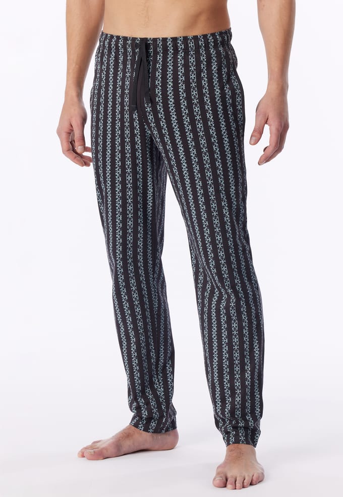 Langere broek met ijsblauwe bedrukking - Mix+ Relax 50