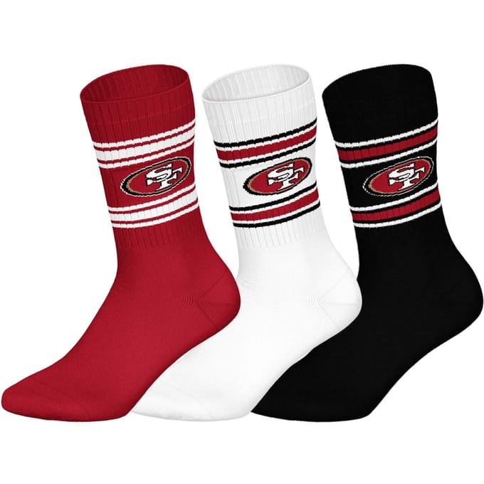 NFL SAN FRANCISCO 49ERS Crew Socks - 3-pack - Rood/Wit/Zwart - Maat 39/42
