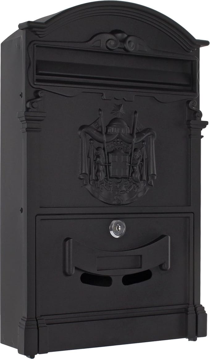 ROTTNER Brievenbus Sophia - 41 x 26 x 9 cm - Zwart