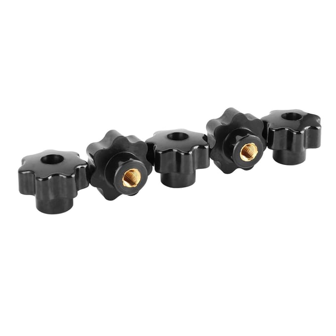 5 Stuks Moeren Knop Grip Handgrepen 7 Ster met 10mm Messing Kern voor Industriële Apparatuur