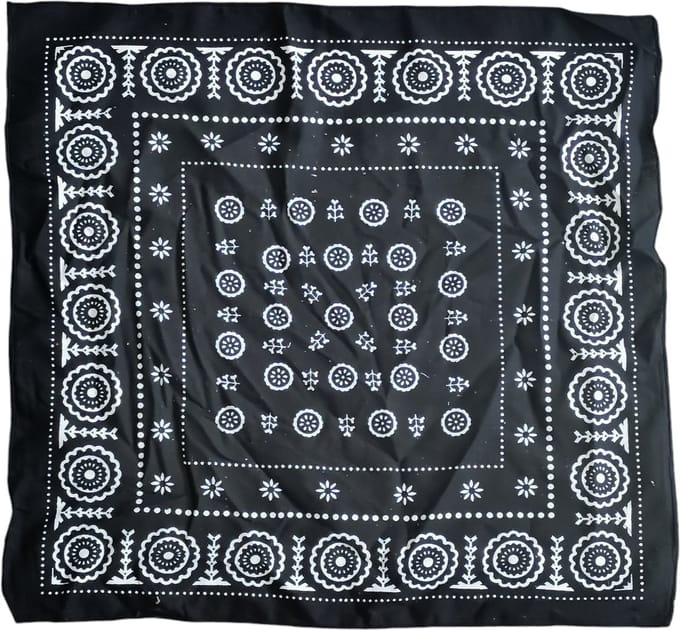 Boerenbontzakdoek 48x48 cm Zwart - 10 Stuks