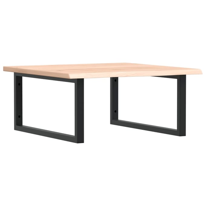 vidaXL - Badkamer - wandschap - staal - en - massief - eikenhout