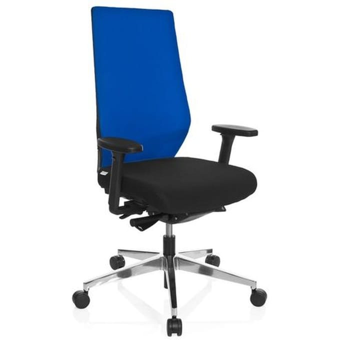 PRO-TEC 700 - Professionele bureaustoel Zwart / Blauw