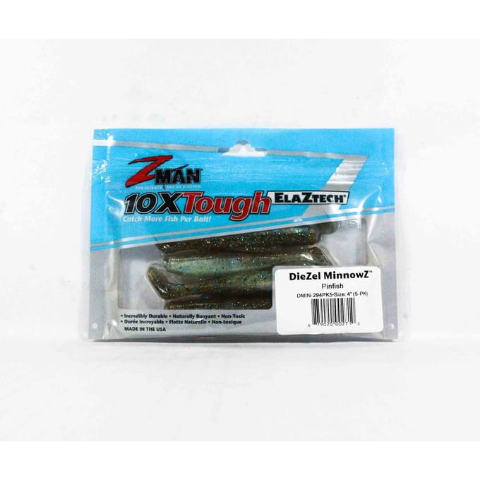 Zman zacht kunstaas Diezel MinnowZ 4 Inch 5/Pack Pinfish (2710)