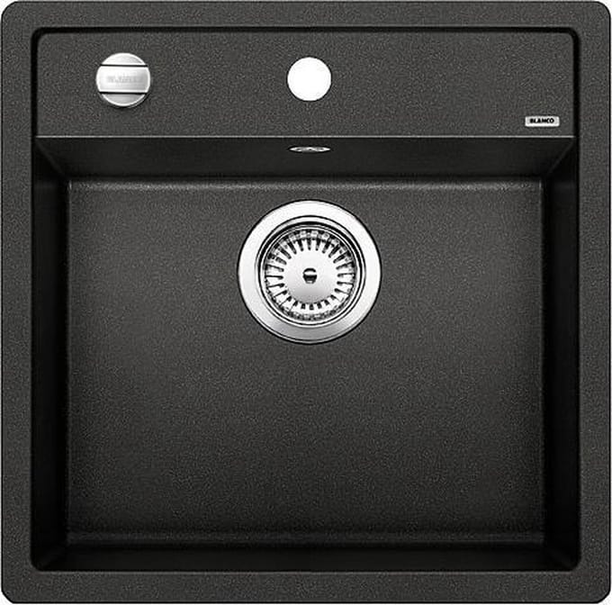 Spoelbak Blanco Dalago 5 vlakbouw zwart 518530. Draaiknopbediening.