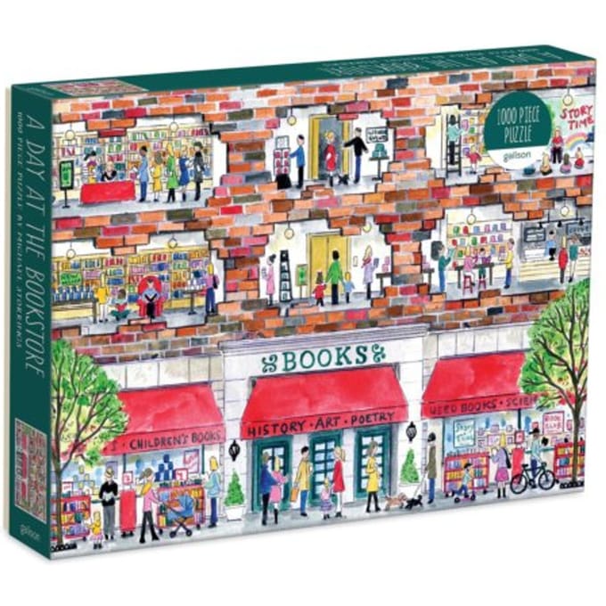 Michael Storrings A Day At The Bookstore 1000 Piece Puzzle - Galison