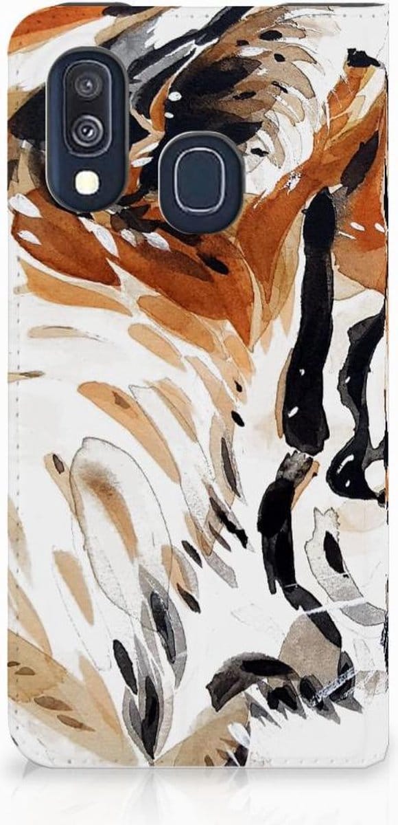 Bookcase Samsung Galaxy A40 Watercolor Tiger