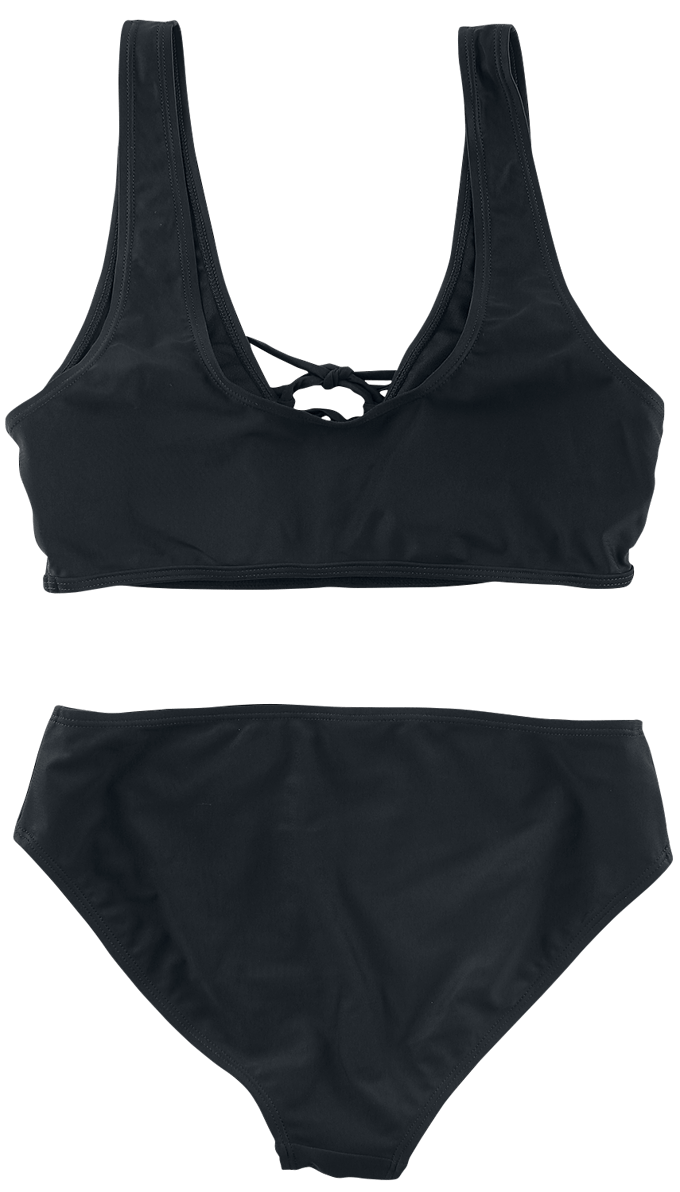 Forplay Zwempak - Front Laced Bikini - M - voor Vrouwen - zwart
