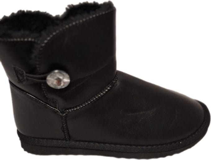 PRETTY- WINTERBOOTS-GEVOERD-LEDERLOOK-SHINYSTONE SLUITING-41