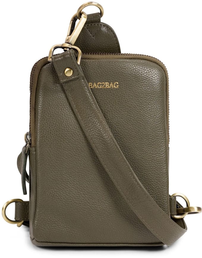 Bag2Bag - Bodo - Crossbodytasje - Leer - Olijf