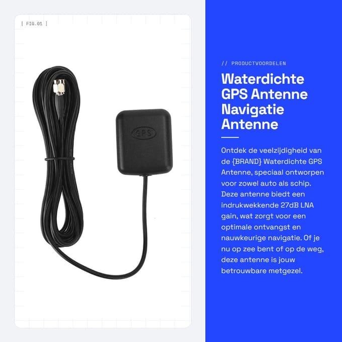Dailygoody - Waterdichte Gps Antenne - Navigatie Antenne - 27dB Gain