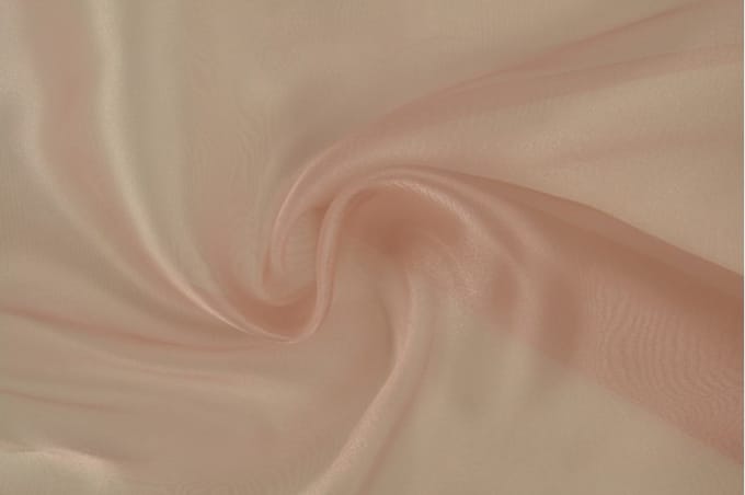 Organza stof - Oud roze - 1 meter - Per meter - 150cm breed