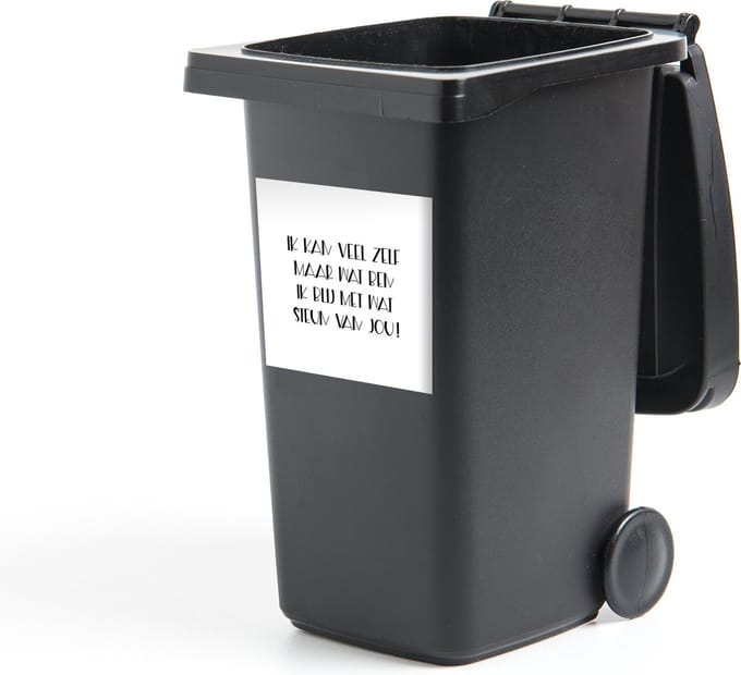 Container sticker Get well soon - Spreuken - Wit - Steun - 40x40 cm - Kliko sticker