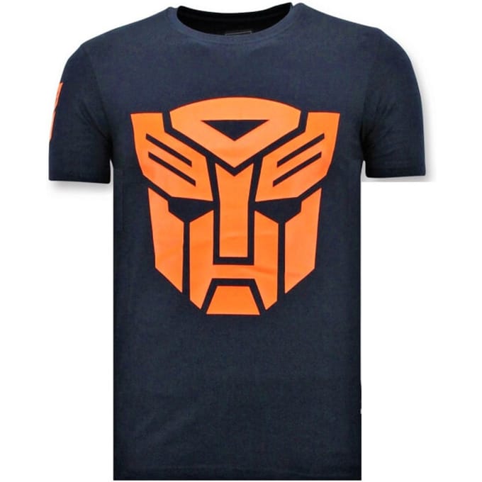 Stoere T-shirt Mannen - Transformers Print - Blauw