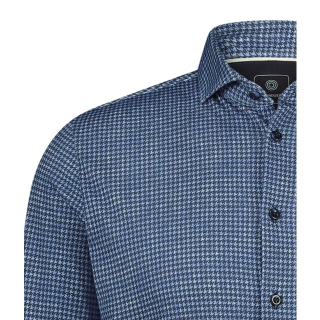 Blue Industry Overhemd Print Blauw - Maat 38 - Heren - Overhemden Casual