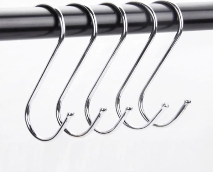 10x RVS haken universeel S-shape in roestvaststaal / 7cm hoog / HaverCo