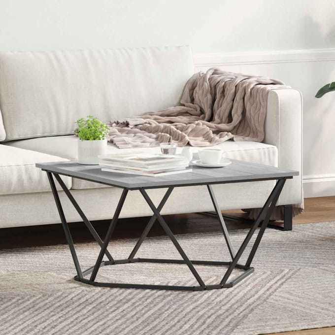 vidaXL - Salontafel - Grijs - Sonoma - 80 - x - 80 - x - 45 - cm