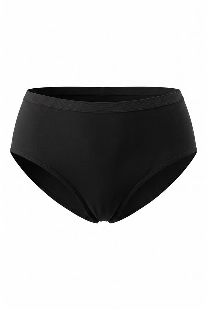 Ulla Popken - Dames - Midislips 2-pack Superfine - Zwart - Maat 54+