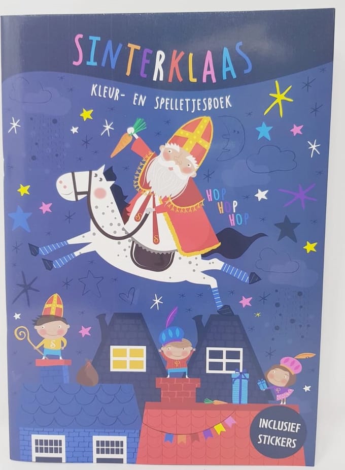 SINTERKLAAS KLEUR- EN SPELLETJESBOEK INCLUSIEF STICKERS