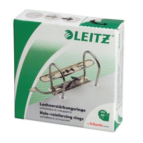 Leitz - Versterkingsringen 1706 kunststof 500 stuks transparant